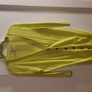 Banana Republic Factory LemonLime Long Cardigan XS